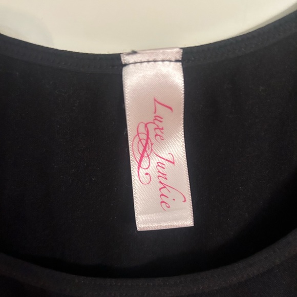 Luxe Junkie Black Body Con Tank Mini Dress. One Size. - Picture 3 of 4